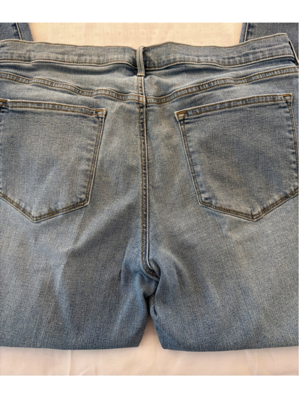 Women's Sonoma Blue Patchwork Girlfriend Jeans Size 14 Baggy Straight Leg - Picture 6 of 6